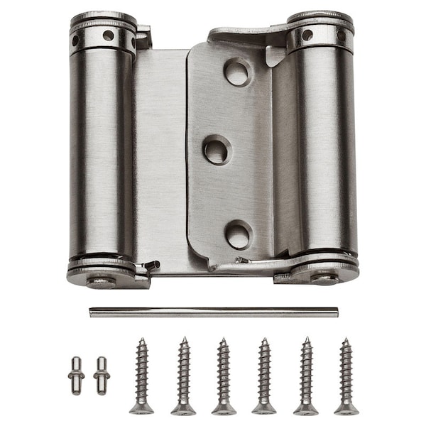 National Hardware National Hardware 3 in. L Satin Nickel Double-Acting Spring Hinge 1 pk N100-051 - main